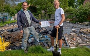 Brookfield Allotments - Jonathan Sayer (right) and Jeremy Herbert