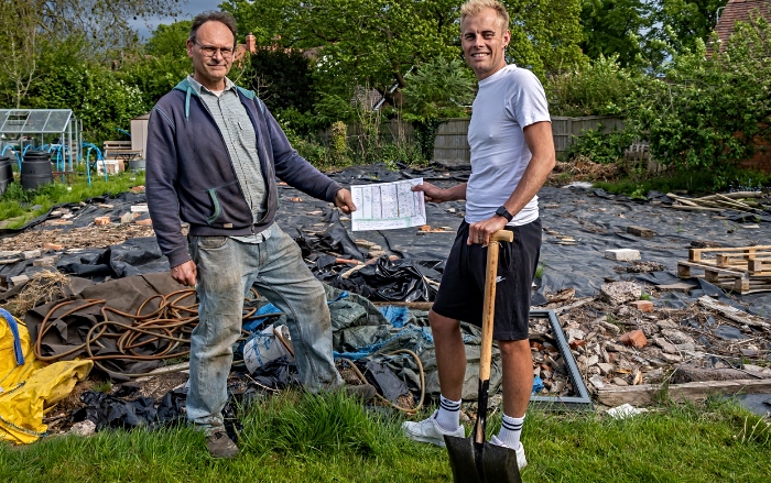 Brookfield Allotments - Jonathan Sayer (right) and Jeremy Herbert