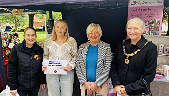 Elizabeth highly commended in Nantwich market traders competition