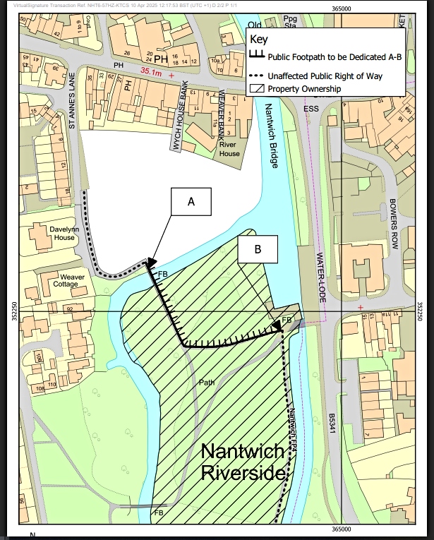 New Nantwich public footpath