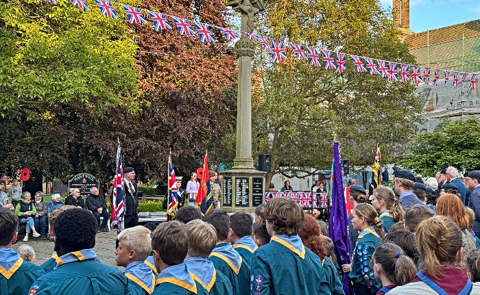 The parade arrives on Nantwich town square in front of the war memorial (2) (1)