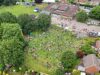 Aerial view of Worm Charming Championships at Willaston Primary