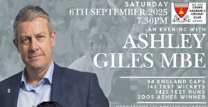 Ashes cricket legend Ashley Giles to speak at Crewe Vagrants