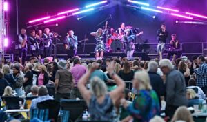 Disco Inferno perform on stage