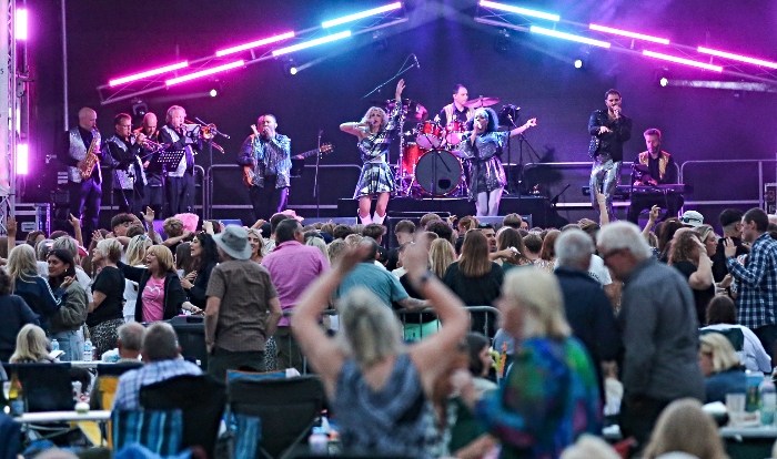Disco Inferno perform on stage