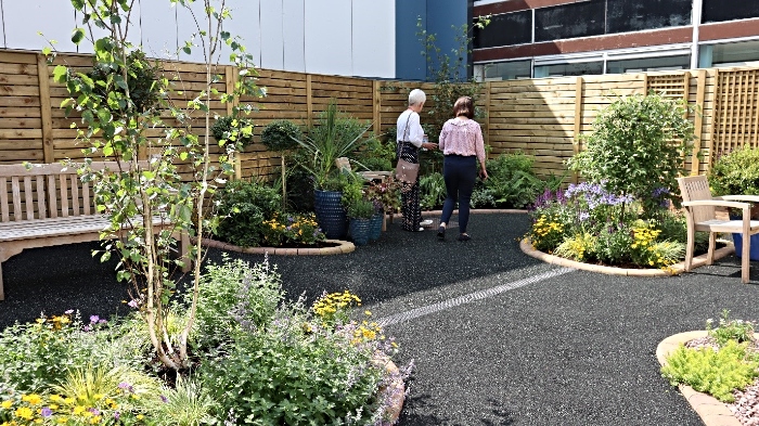 Guests enjoy dementia garden