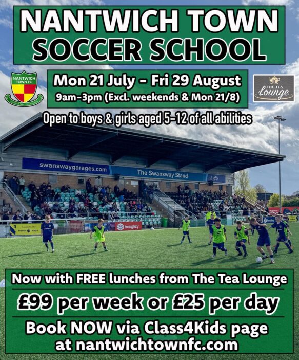Nantwich Town Soccer School - publicity posterNantwich Town Soccer School - publicity poster