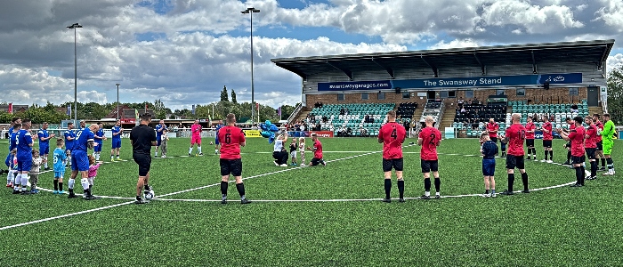 Pre-match - a minute’s applause for Theodore (2) (1)