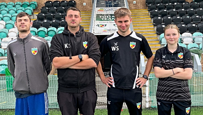 Will Swindells and coaching colleagues at Nantwich Town FC (1)