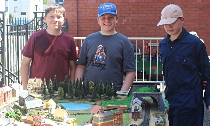 Joe, Alex and Andrew, volunteers with the Methodist children's club model railway and miniature train IMG_8075 - Copy (1)