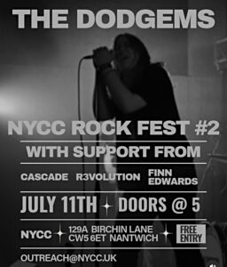 The Dodgems - NYCC - rock fest poster