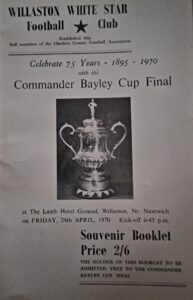 Willaston WS poster for Bayley Cup 1970