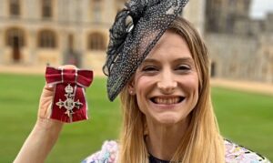 Nantwich Olympic gold medallist Bryony Page collects MBE