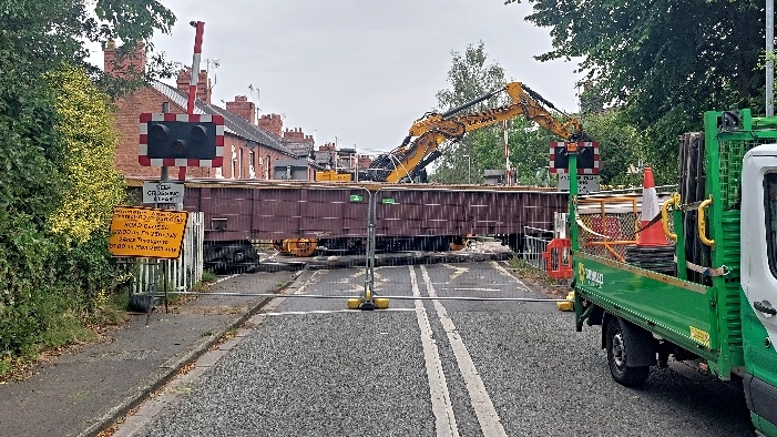 railway works in Nantwich - pic by Bill Pearson
