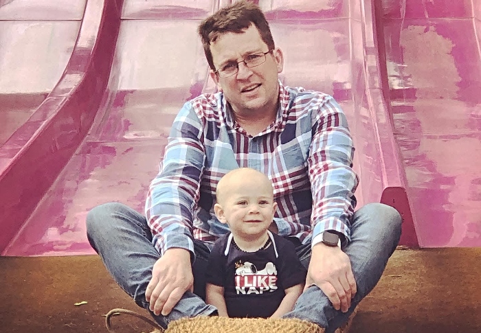 Ben Wylie with youngest child Jasper