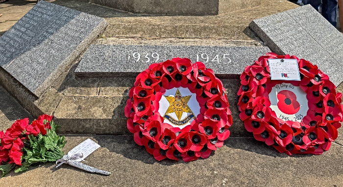 Flowers and wreaths at the war memorial (1)