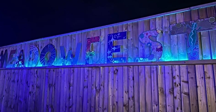 Meadowfest 2025 sign