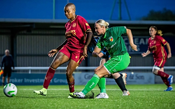 Nantwich Town Amanda Fallon scores against AFC Crewe