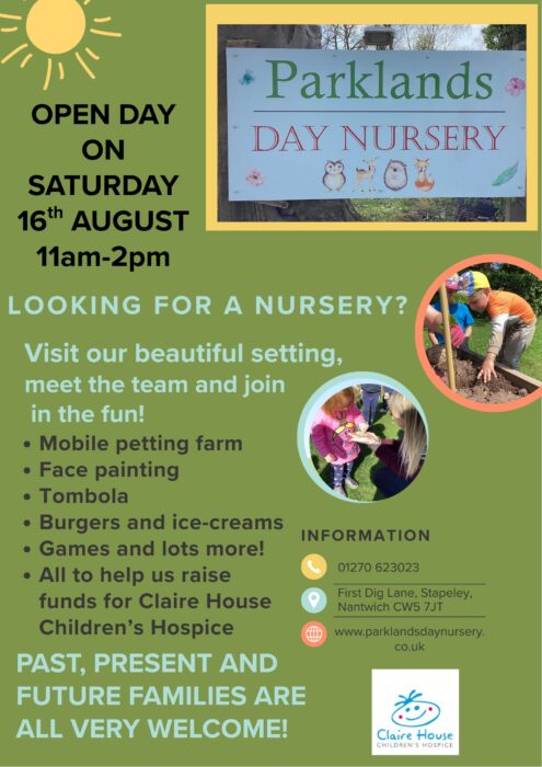 Parklands Open Day poster