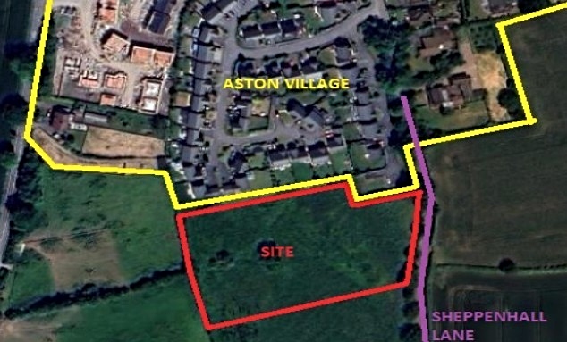 The application site at Aston (Emery Planning) (1)
