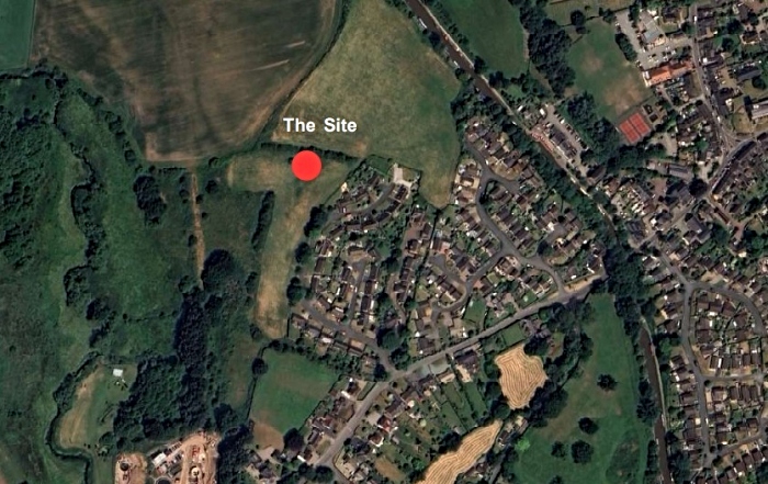 The application site for the proposed 127 homes by Muller in Audlem (Google) (1)
