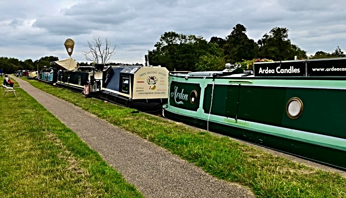 canal boats near Nantwich Aqueduct during police incident