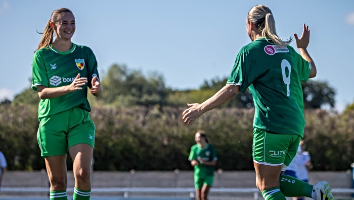 Amanda Fallon scores for Nantwich Town Women in FA Cup