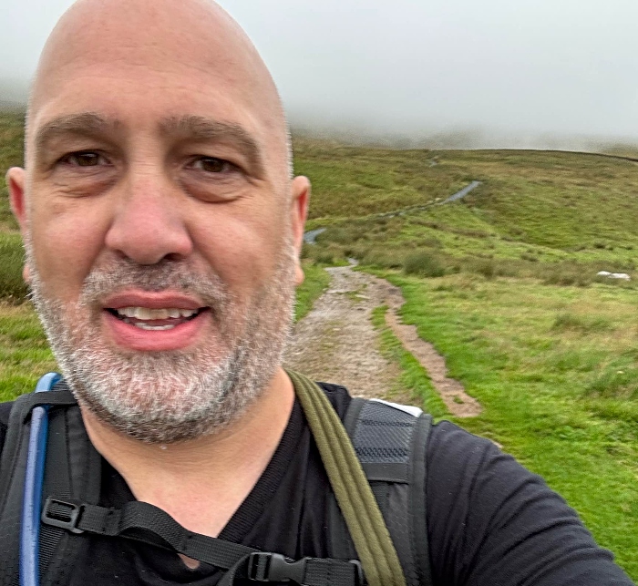 Darren Dale walking in Peak District