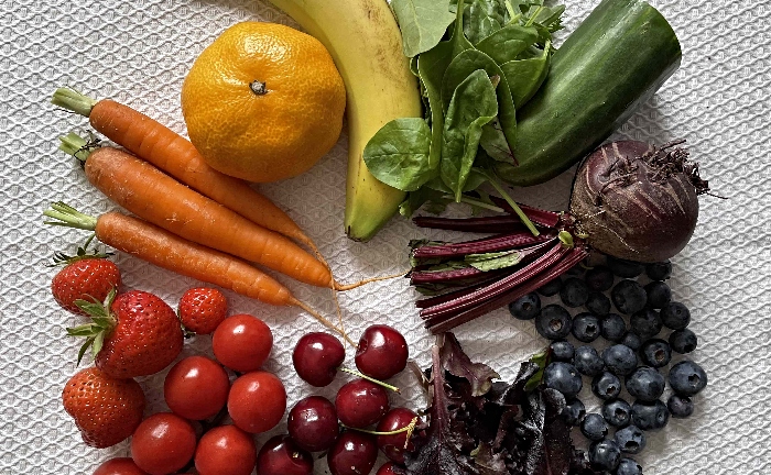 Fruit and veg palette - wonders of colour exhibition