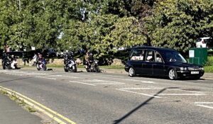 Funeral procession for young biker passes through Nantwich