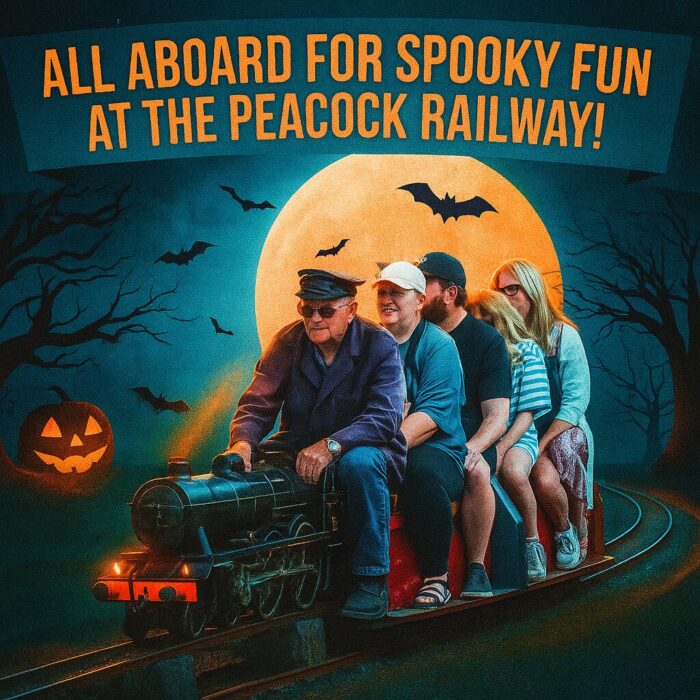 Publicity graphic - Peacock Railway Halloween