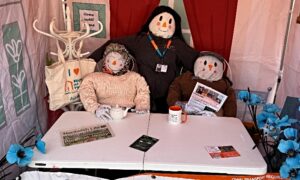 Right at Home scarecrow family on display in Nantwich