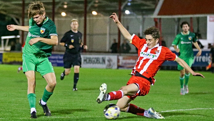 Second-half - first Dabbers goal - Freddie Shawcross (left) scores (1)