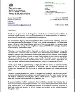 defra letter to naismith