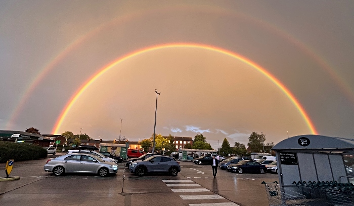 double rainbow in nantwich