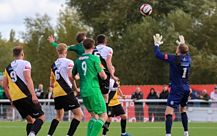First-half - first Dabbers goal - Fenton Green rises to nod in (1)