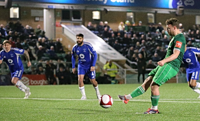 First-half - first goal - Joe Robbins scores penalty straight down the middle (1)
