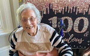 Lilian celebrates 100th birthday at Corbrook Park Nursing Home