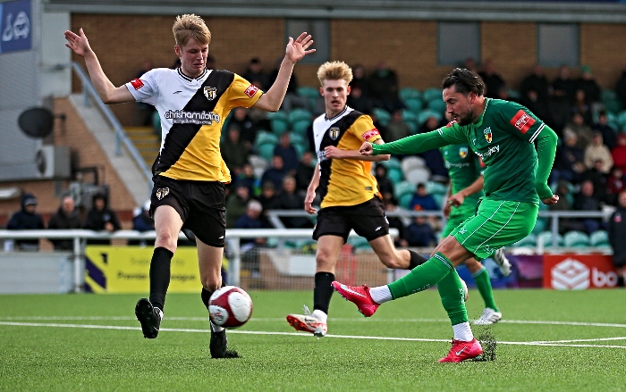 Second-half - Callum Saunders shoots at goal (1)