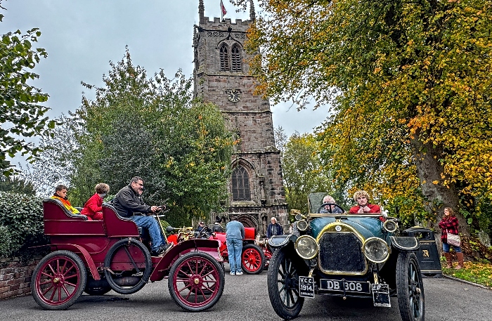 Vehicles depart from Wybunbury Tower for their scenic tour (1)