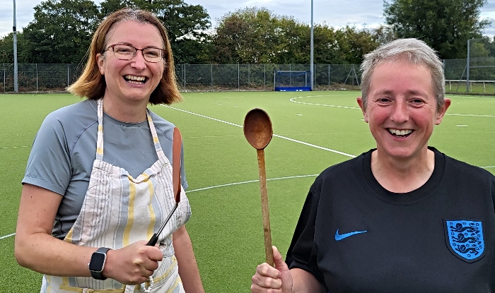 walking football club members organise food fundraiser