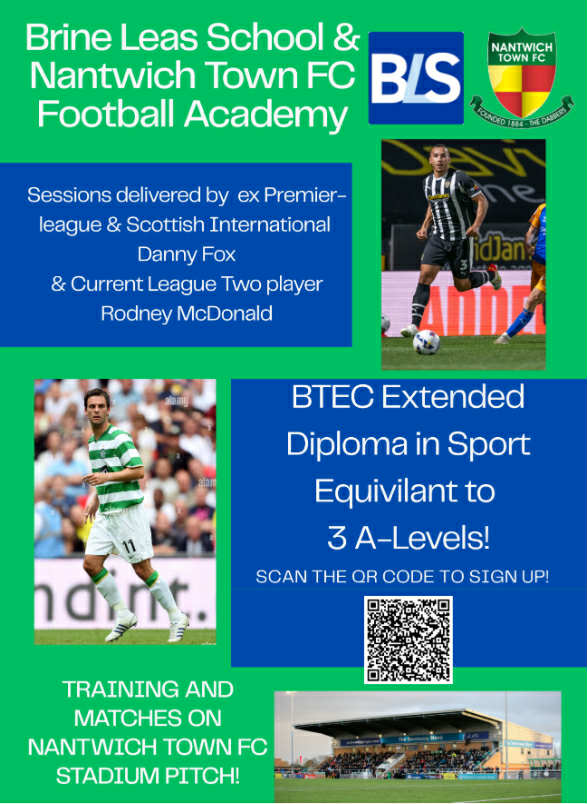 Brine Leas School & Nantwich Town FC Football Academy