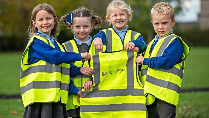 DWNW - SGB-57532 - David Wilson Homes donated 60 hi-vis vests to Stapeley Broad Lane Primary School (1)