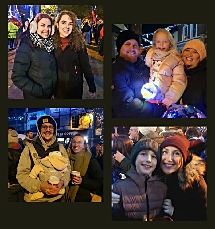 Families enjoying Nantwich Lights switch on event
