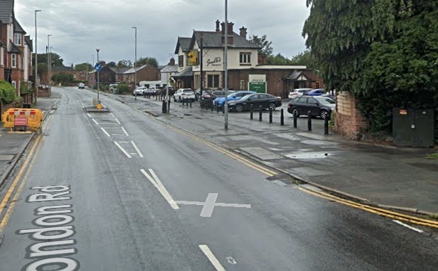 London Road near The Leopard pub
