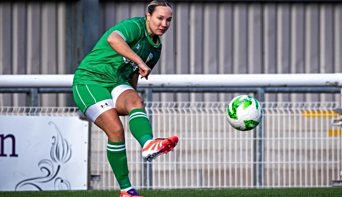Nantwich Town FC Women in action v Wirral Phoenix