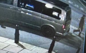 man caught on CCTV walking past vehicles outside Leopard