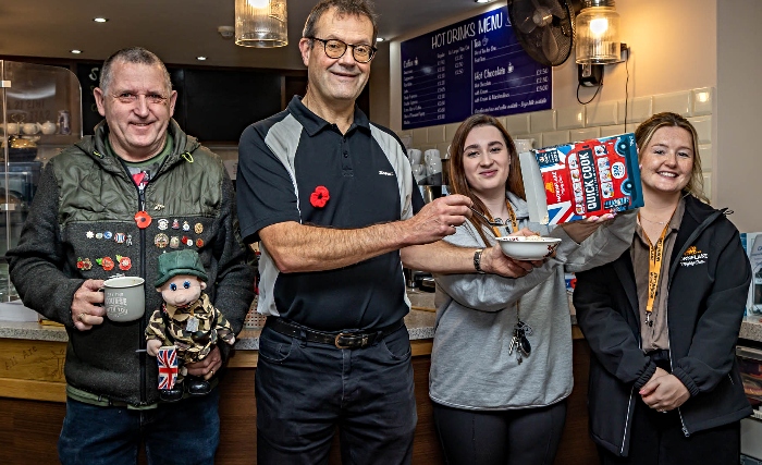 Veterans attending a popular breakfast club have welcomed a boost from a major South Cheshire employer.