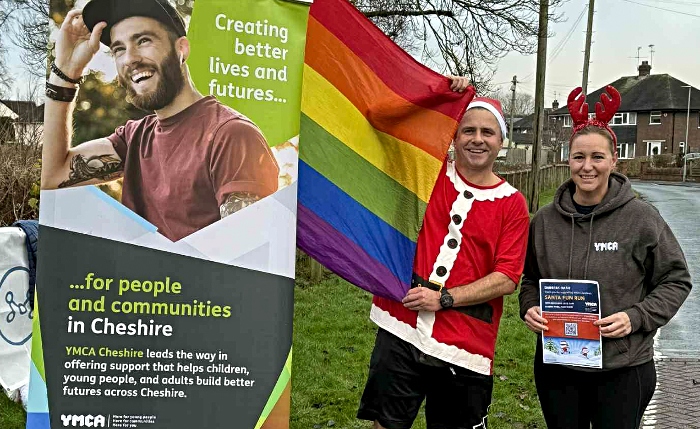 Dabbers Dash founder Paul McIntyre and Tammi McClure of YMCA Cheshire (1)