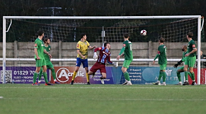 First-half - fourth Vauxhall goal - Wade Rutherford heads into the net (1)